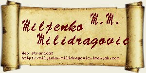 Miljenko Milidragović vizit kartica